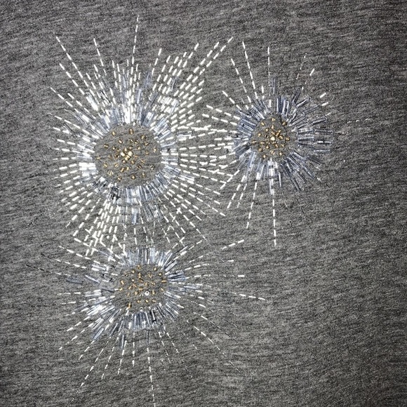 LOFT Long Sleeved with Embellished Starbursts Top Size Medium - Picture 3 of 4